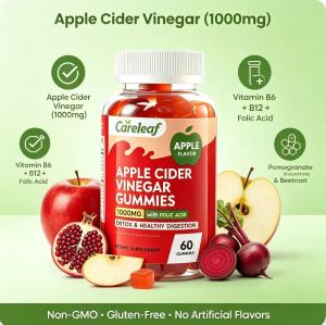 Apple Cider Vinegar Gummies with Folate & Vitamin 1000mg 60 Counts