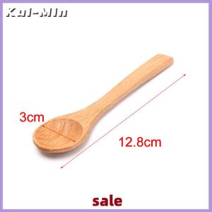 Kui-Min 1X Wooden Round Bamboo Spoon Soup Tea Coffee Salt Spoon Kitchen Tools Cutlery