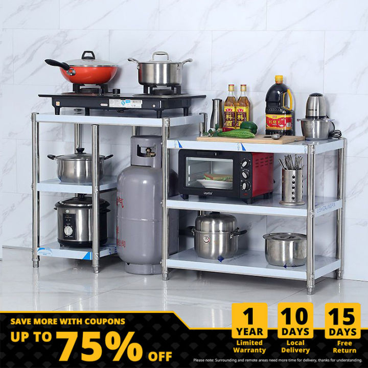 Stainless Kitchen Organizer Rack Stand Storage Stainless Steel Gas ...