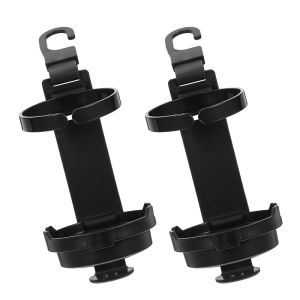 2Pcs Car Seat Back Cup Holder Universal Car Headrest Drink Cup Mount Multi-Functional Automotive Foldable Storage Hanging Hook