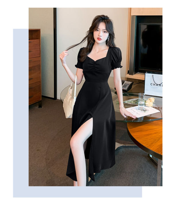 2023%20Summer%20black%20dress%20for%20women%20casual%20dress%20plus%20size%20formal%20dress%20elegant%20puff%20sleeve%20long%20dress%20Korean%20white%20dress%20for%20graduation%20-%20Image%203
