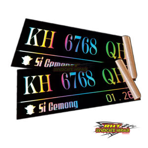 PLAT NOMOR AKRILIK HOLOGRAM (SEPASANG) CUSTOM