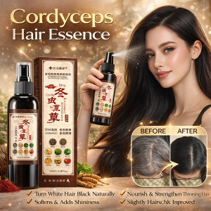 Natural Herbal Hair Serum Spray Saffron Cordyceps Sinensis Hair Care Essence Moisturizing Scalp Nourishing Formula Smooth Silky Hair Repair Treatment For Daily Care