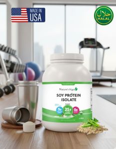 NATURE’S VIGOR Soy Protein Isolate (920g) – Protein Powder for Muscle Growth Weight Management & Heart Heal
