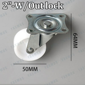 White Pp Swivel Wheel Brake Universal Caster Wheels Nylon Caster Wheel Fixed