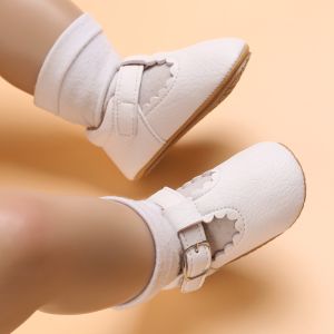 Baby toddler shoes spring soft bottom non-slip female baby shoes first birthday princess shoes foreign style casual leather shoes