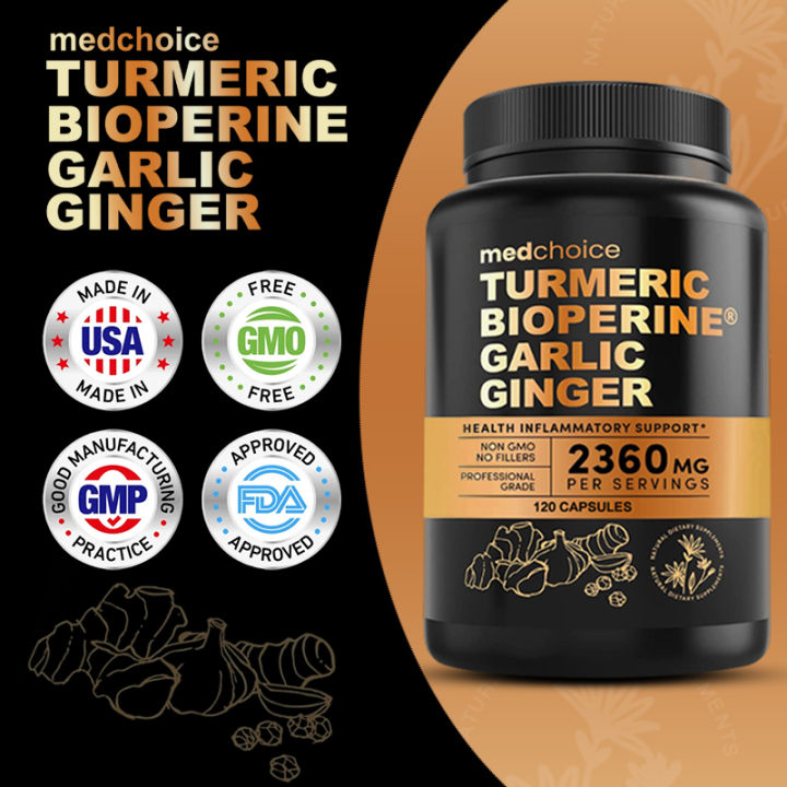 Curcumin 4 in 1 2360 mg Contains 95 Curcuminoids, Ginger Root