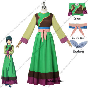 Anime The Apothecary Diaries Movie Maomao MuQing Cosplay Costume Wig Chinese Hanfu Style Green Outfit Halloween Party Clothing h2610