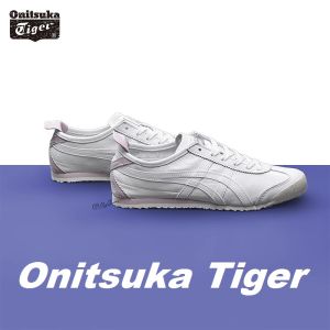 Original Tiger Shoes Classic White/pink Tail Mexico66 Mens Shoes Womens Shoes Leather Non-slip Comfortable Casual Sneakers 1183B781
