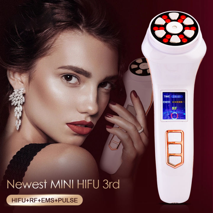 Mini Hifu Machine RF EMS PULSE LED 4 in 1 Skin Tightening Firming