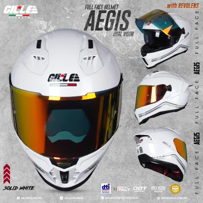 GILLE 2021 AEGIS With REVO Visor Motorcycle Helmet Full Face Dual Visor With Keychain