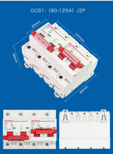 Cầu dao đảo chiều dạng aptomat 2P 100A - át đảo chiều -át chuyển nguồn GECHELE