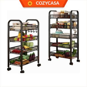 【COZYCASA】Multi-Functional Kitchen Storage Trolley Kitchen Storage Rolling Organizer