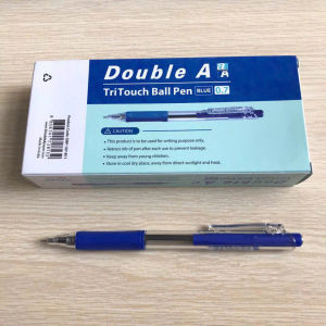 Combo 04 bút bi Double A/bút tritouch ngòi 07mm mực xanh chất lượng