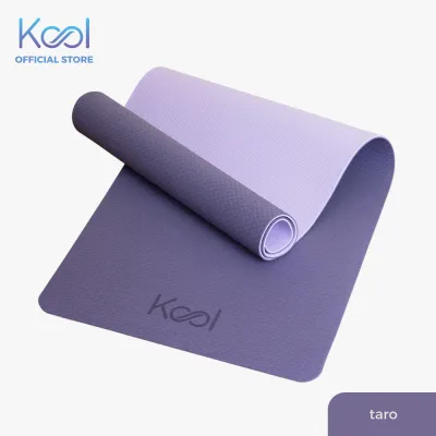 Kool 6 mm Non-Slip TPE Mat For Floor Workout - Exercise/Fitness/Yoga/Pilates (Taro Purple)