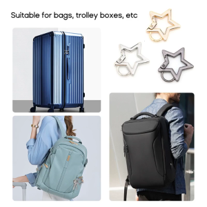 Stainless Steel Star Shape Carabiner Clip Spring Snap Hook Keyring Carabiners Keychains Outdoor Accessories