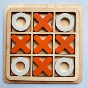XO Mini Chess Play Game Interactive Toys Leisure Table Game Montessori Wooden Toy Educational Toys for Kids Gift