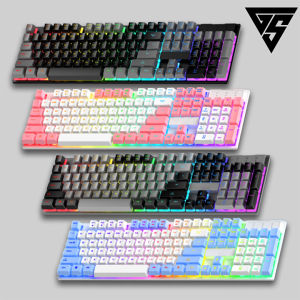 Keyboard Gaming K500 Semi Mechanical RGB Backlight Fullsize Murah