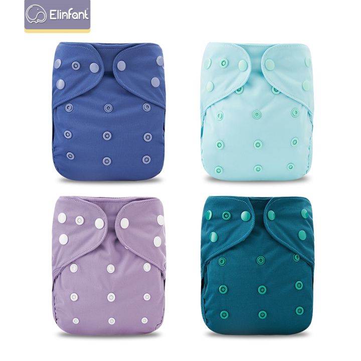【CC】 Elinfant 1 Pcs Adjustable Size Diaper Cover with Recyclable and