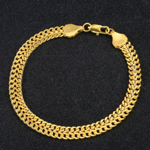 18K Saudi Gold Pawnable 6MM Men's Fox Tail Bracelet