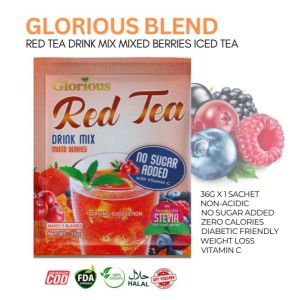 Red Berries Iced Tea Juice Drink | No Sugar Added Vitamin C Boost Refreshing Detox Tea