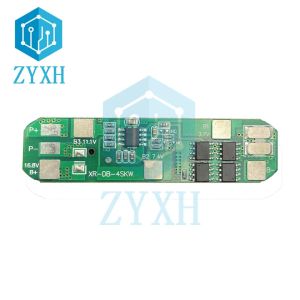 BMS 4S 14.8V 16.8V 5A/10A 3.6V/3.7-4.2V 18650 Li-ion Lithium Battery Charge Protection Board Common Port 2MOS/4MOS For Inverter Power Supply Three element 14.8V protection board continuous discharge inverter electric tool lithium battery protection board