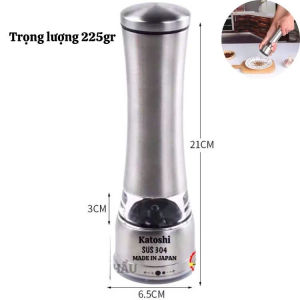 Lọ xay tiêu xay gia vị Katoshi đến từ Japan bằng Inox cao cấp