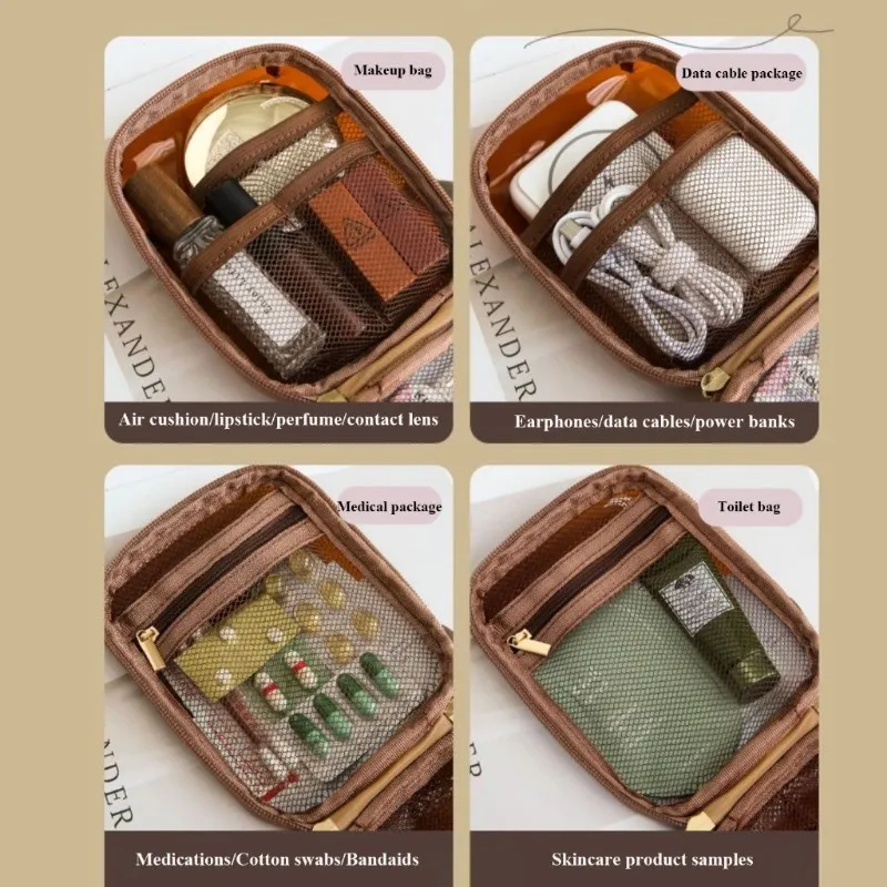 Mini Clear Travel Makeup Organizer Bag Small Cute Preppy Makeup Bag  Cosmetic Zipper Toiletry Storage Pouch