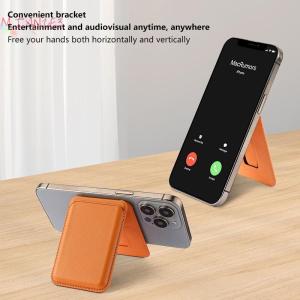 MIZ Từ Tính Cho Magsafe Da Chủ Thẻ Ví Cho iPhone 16 15 14 13 Pro Max Ẩn Điện Thoại Đứng Ngân Hàng ID Chủ Thẻ Túi Bìa