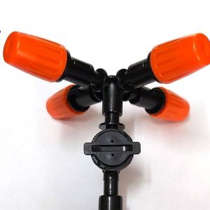Combo 5 Béc phun sương tưới lan 4 hướng màu cam cao cấp có van chống rỉ nước gắn ren ngoài 21- Hệ thống tưới Phun Sương