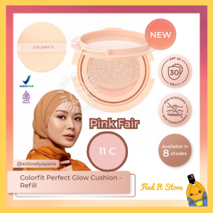 WARDAH Colorfit Perfect Glow Cushion - Tahan Lama Hingga 12 Jam Dilengkapi SPF 33 PA+++ Full | Refill BPOM