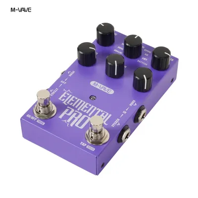 M-VAVE Elemental Pro Delay Effects Pedal 9 Modes TAP Tempo MASH Sustain & Stereo Ping-Pong USB-C DC 9V Powered Perfect for Guitar and Bass