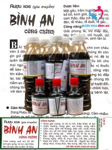 Bình An - Chai lớn 330ml - Thuốc Gia Truyền Từ Năm 1983