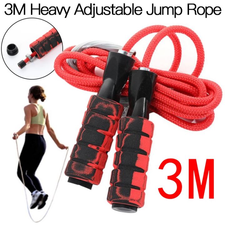 3M Heavy Weighted Skipping Jump Rope Ball-Bearing Cable Foam Handle for  Home Gym Crossfit Lazada PH