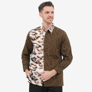 Arjuna Weda Kemeja Batik Pria Motif Mega Mendung