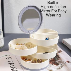 Multilayer rotating small delicate storage box
