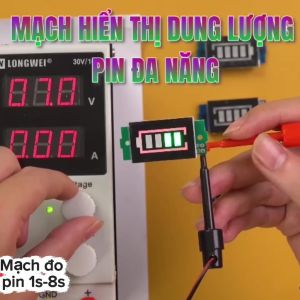 【FREESHIP】Đồng Hồ Báo Pin LED 1S-8S – Hiển Thị Mức Pin Lithium 3.7V-29.6V – Đồng Hồ Đo Pin 1/2/3/4/6/7/8S