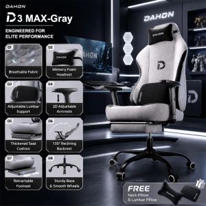 FOSWELL Gaming Chair Ergonomic Chair Breathable Gaming Chair Mesh Computer Chair
