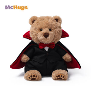McHugs Dracula Raffles Bear Plush Toy Spooky Cute Vampire Teddy for Halloween Fun 9.85