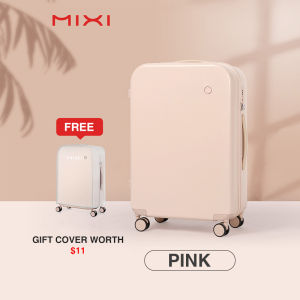 Mixi 20 Inch Men Women PC  Lightweight Travel Luggage Carry-ons Waterproof TSA 360 Universal Spinner Wheel Wearable Suitcase Free Cover M9236