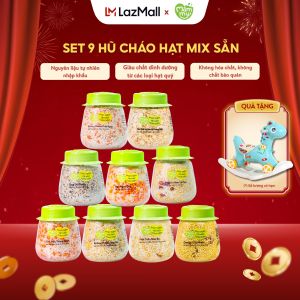 Combo 9 hũ hạt mix sẵn Mămmy nấu cháo bổ sung chất dinh dưỡng cho bé ăn dặm trên 6 tháng 130gr/ 1 hũ