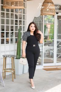 T-S12 SET ชุดเซ็ต 2ชิ้น (เสื้อ+กางเกงขายาว) ผ้ายืดชิโนริ (XLอก42-46” เอว 34”-38”) ชุด เซต สาว อวบ ชุดสาววอวบ ชุดทำงานสาวอวบ แฟชั่นสาวอวบ2022