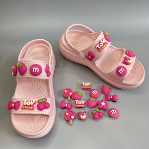 Sandal nữ dép quai hậu nữ đế cao 6cm tặng kèm 14 sticker gấu LOSTSO màu đen trắng hồng DS-06 – MayTo