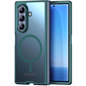 เคสแม่เหล็กสำหรับ Samsung Galaxy Z Fold 7 Case [เข้ากันได้กับ Magsafe] เคสโทรศัพท์แบบเต็มรูปแบบด้านหลังโปร่งแสงฝาครอบป้องกันป้องกันรอยขีดข่วนกันกระแทกสำหรับ Samsung Z พับ7