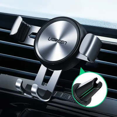 UGREEN Original Gravity Reaction Car Holder Phone Stand Universal Air Vent Mount Clip Cell Phone Holder for iPhone 7 8 Plus X Samsung Xiaomi GPS-Intl