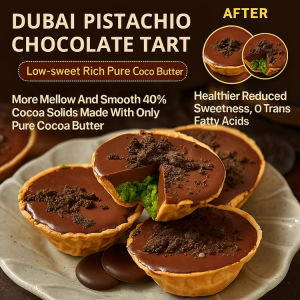 Dubai Pistachio Chocolate Tart  Dubai Chocolate Tart  Portable Mini Snack    Rich Flavor Chocolate Tart