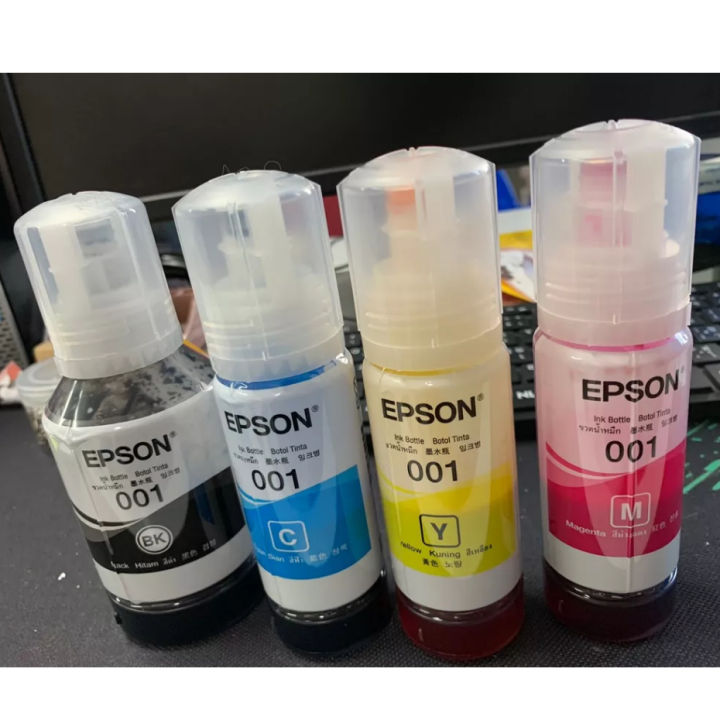 Epson 001 inks for L4150, L4160, L6160, L6170, L6190 Printer - BK/CY/MG ...