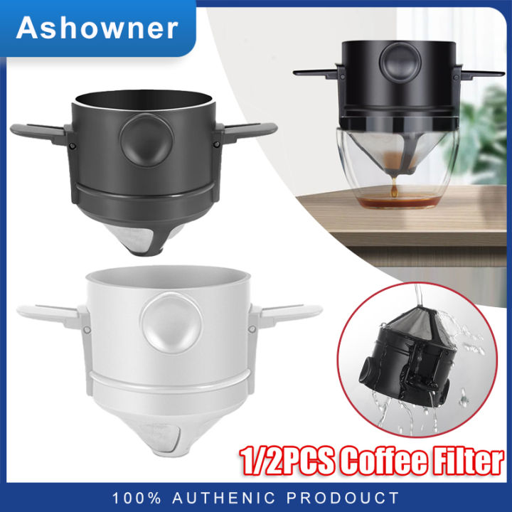 Portable Foldable Coffee Filter Stainless Steel Easy Clean Reusable