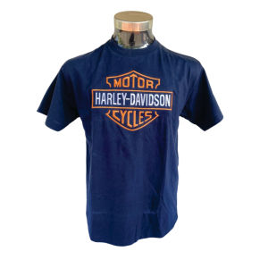 Harley Davidson Embroidered T-Shirt Fully Computerized Embroidered HD Bar&Shield on 100% Cotton T-S