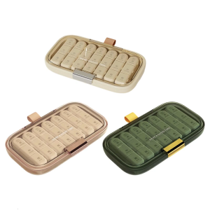Weekly Organizers 21 Compartments Daily Pills Box for Morning Afternoon Evening Doses Portable Designs